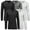 (Henley) Black & Black & White & White & Charcoal, variant on 5-Pack Men's Thermal Shirts - Waffle Knit Henley & Crew Neck Styles, Long Sleeve, Soft & Warm Layers for Winter