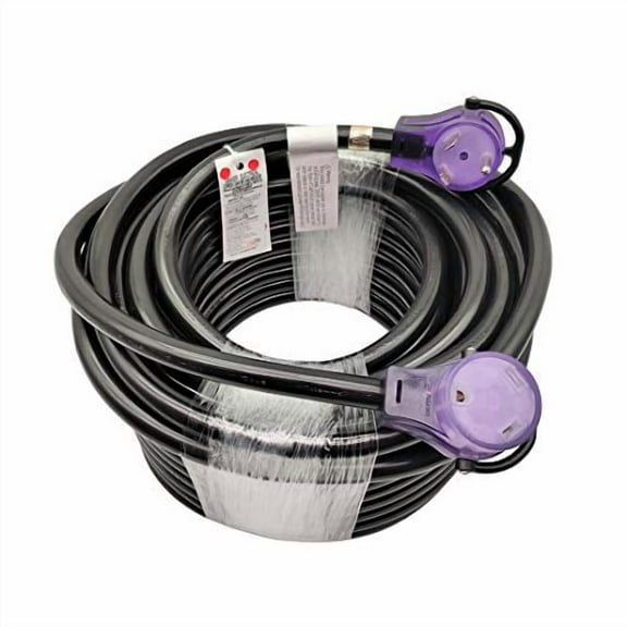 Parkworld 61322 RV 30A Extension Cord NEMA TT-30 with Handle, Camper 30amp TT-30P to TT-30R (100FT)