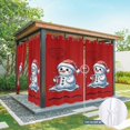 thumbnail image 6 of Outdoor Curtains for Patio Waterproof, Christmas Snowman Outdoor Privacy Panels Grommet, Red Xmas Snowflakes Cartoon Winter Blackout Outside Curtains for Porch/Cabana/Pergola/Gazebo 54"x84", 1 Panel, 6 of 8