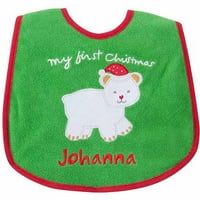 Personalized Sandra Magsamen My First Christmas Bib