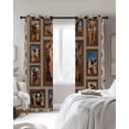 thumbnail image 4 of Desert Camels Blackout Curtains for Bedroom Living Room Darkening Curtains 84 Inch Length 2 Panels Set Western Wildlife Brown Animals Country Window Curtain Window Treatment Grommet Drapes 42"x84", 4 of 9