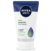 NIVEA MEN Sensitive Face Wash with Chamomile Extract and Vitamin E, Gentle Cleanser, 5 fl oz