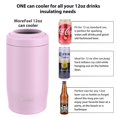 thumbnail image 3 of Enfriador de Latas MoreFeel 4 en 1 de Acero Inoxidable Aislado Rosa, 3 of 7