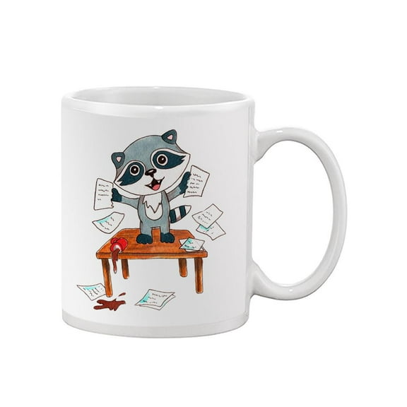 Raccoon On The Table Mug - Image by Shutterstock,