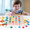 thumbnail image 3 of Juguetes Sensoriales de Madera Montessori, Rompecabezas de Pensamiento, Juego de Dirección Temprana Infantil Multifuncional, Color Cog Sunnimix Tablero sensorial a juego, 3 of 8