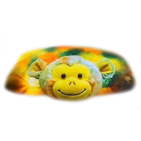 Pillow Pets - Mini Glow Pets Child's Night LED Lights Plush Rainbow Pillow - Monkey 12"Lx6.9"Wx5.5"H