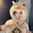 thumbnail image 2 of Winter Warm Hat with Integrated Scarf and Ear Design for Cold Weather, 2 of 3