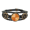 thumbnail image 1 of Japanese flor amarilla Pulsera marina tejida en cuero, 1 of 4