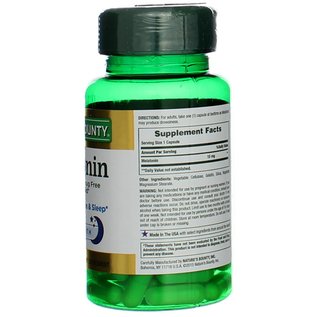 5 Pack - Nature's Bounty Melatonin 10mg Capsules. 60 Tablets Each