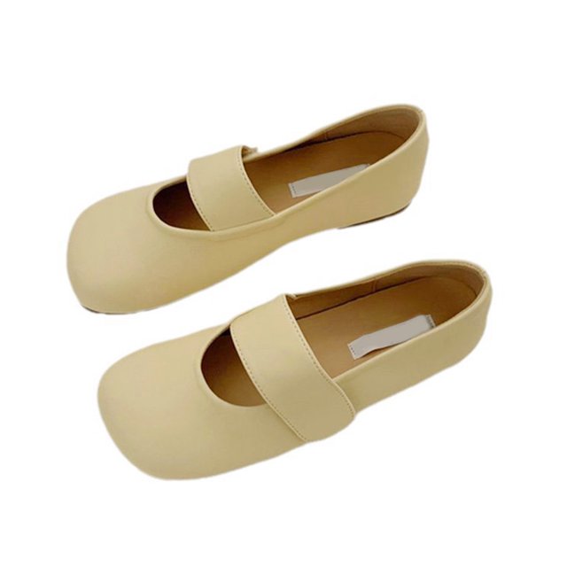 Zapatos de Mujer Correa Ancha Simple Liso Lindo Elegante Elegante Antideslizante Suela Suave Retro Pisos Regalo