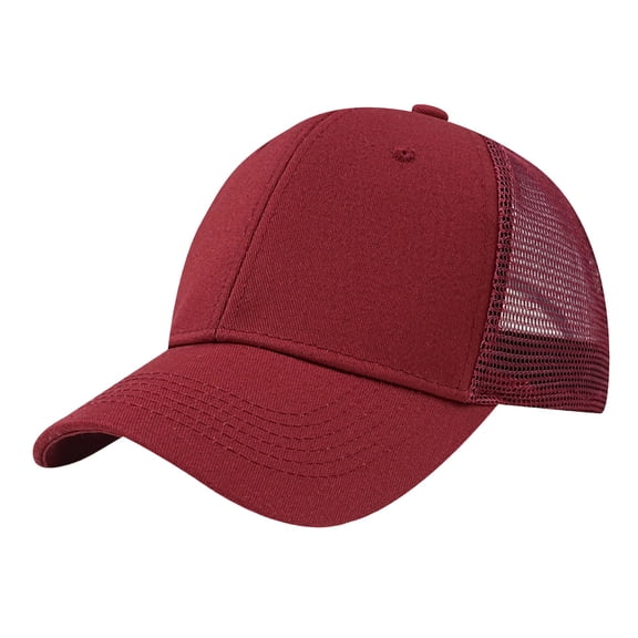 ZToonmas Men's Solid Color Mesh Back Trucker Cap 6-Panel Breathable Baseball Hat Casual Summer Sun Protection Cap for Outdoor