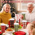 thumbnail image 5 of missunny-Christmas Disposable Coffee Cups Xmas Buffalo Plaid Paper Cups with Lids 16 Oz To Go Coffee Cup for Holiday Party Cafe Hot Cold Drinks, 48 Pcs, 5 of 5
