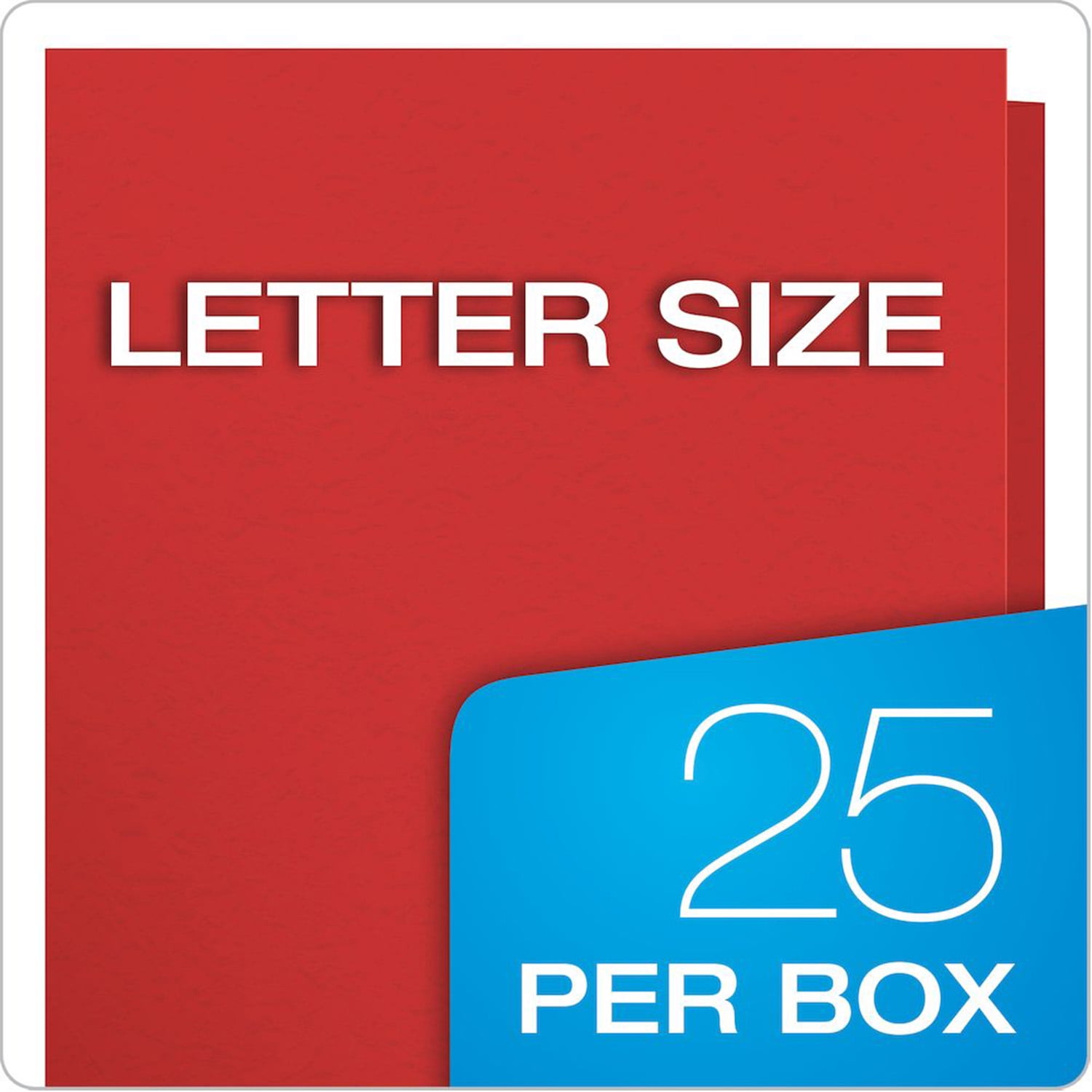 Oxford 2-Pocket Folder with Fastener, Red, Pack of 25