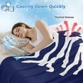 thumbnail image 3 of Coral Navy Blue Cooling Blanket,Lightweight Breathable Summer Throw Blanket with Double Sided Cold Effect,Coastal Ocean Marine Nautical Beach Picnic Blankets Bed Sheet for Hot Sleepers 60"x80", 3 of 8
