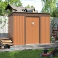 thumbnail image 3 of JAXPETY 9 x 4 ft. Metal Storage Shed with Galvanized Steel Roof, Lockable Doors for Backyard, Patio, Lawn, Gray, 3 of 15