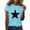 Sky Blue, variant on Tittly T Shirts for Women Graphic Tees 4th Of July Oversized Shirt Women Casual Printing Short Sleeves ROUND Neck Loose T Shirt Blouse Tops Tshirts Shirts Spring Tops for Women Black L