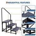 thumbnail image 1 of EDTara Aluminum 3-Step Rv Stairs With Handrail, Portable Non-Slip Steps for Pet Access, Campers, and Travel Trailers, 1 of 6