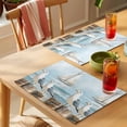 thumbnail image 4 of Coastal Seagull Placemats Set of 6 Summer Beach Vintage Nautical Sailboat Place Mats Indoor Wipeable Table Mats Washable Cloth Dining Table Placemats for Kitchen Holiday Party Home Decor 13x19 Inch, 4 of 9