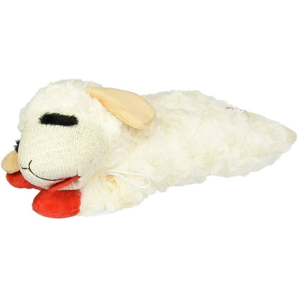 Juguete de Peluche MultiPet Lambchop con Sonajero blanco Paquete de 2
