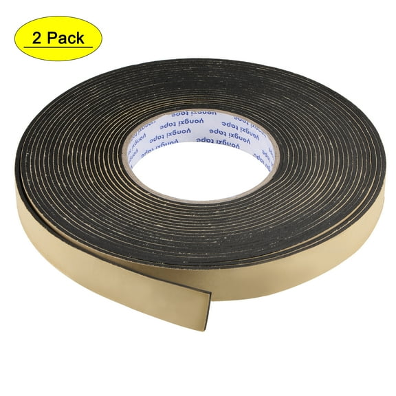 Uxcell EVA Self Adhesive Sealing Foam Tape for Window Door Insulation 2pcs 0.8”x0.08”x32.8ft