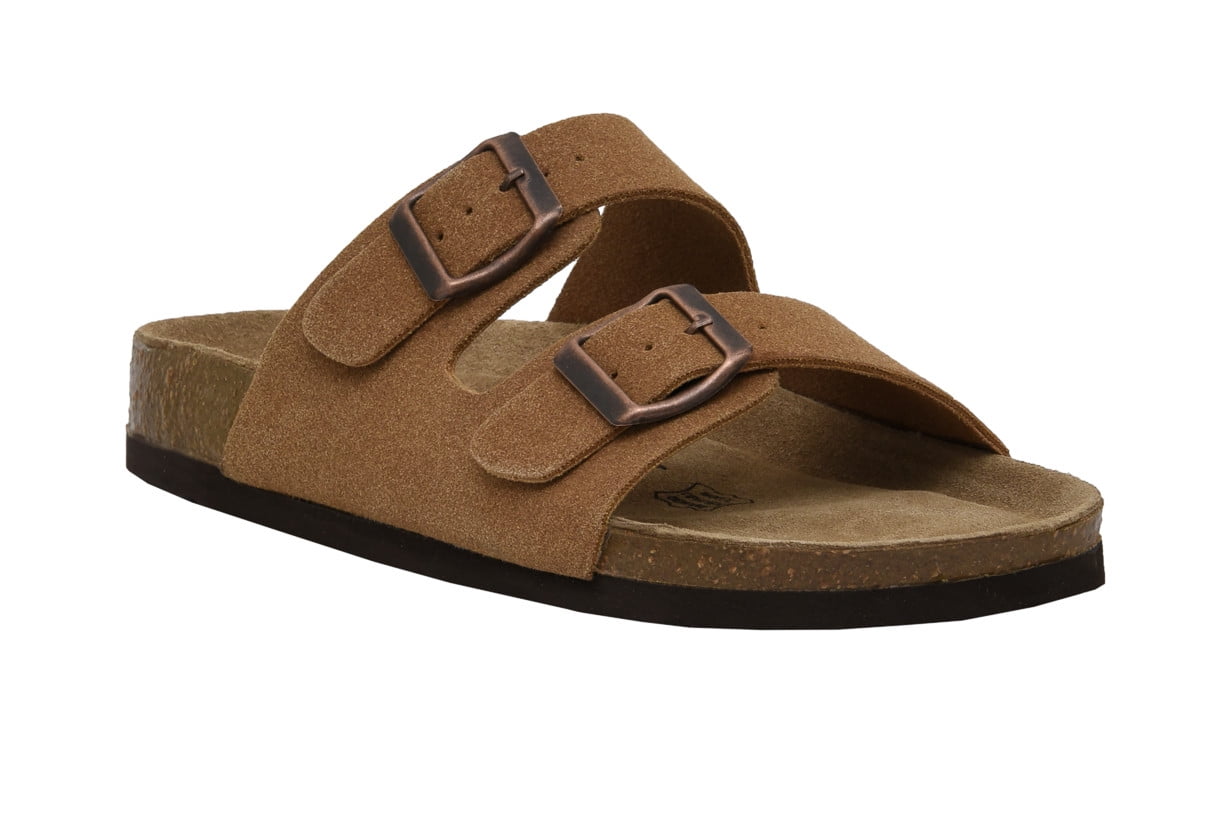 CUSHIONAIRE Women's Lane Cork Footbed Sandal with Comfort 