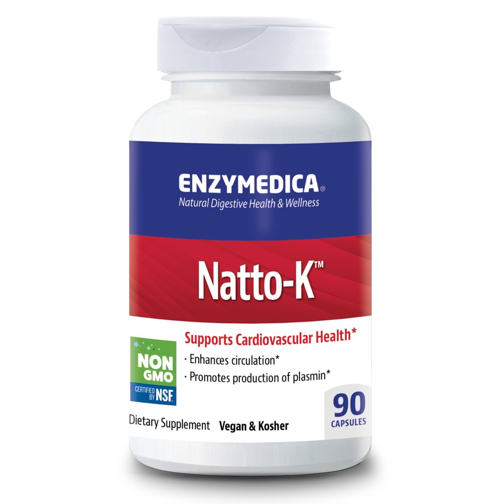 Enzymedica, NattoK, Enzyme Supplement to Support Cardiovascular Health