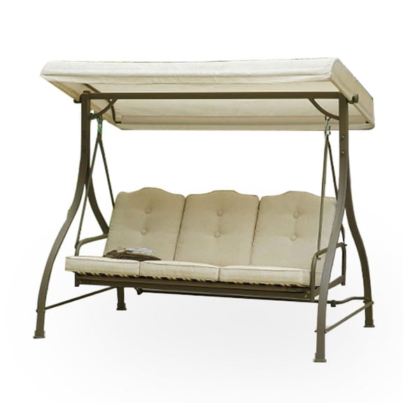 Garden Winds Replacement Canopy Top for Warner Ashwood Heights Swing - Beige - REPLACEMENT CANOPY TOP COVER ONLY, METAL FRAME NOT INCLUDED