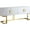 White and Gold, variant on Pemberly Row Solid Wood Sideboard Buffet in White Lacquer and Chrome