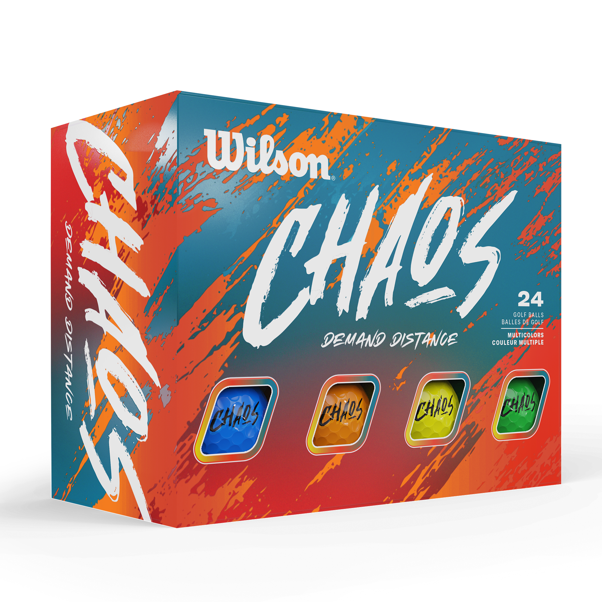 Wilson Chaos Golf Balls, 24-Pack, Multicolor