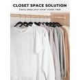 thumbnail image 2 of cozymood 50 Pack Coat Hangers,16.7 inches Heavy-Duty Plastic Hangers 360° Swivel Hook for Organizing Laundry, Coats, and Clothes, Black, 2 of 9