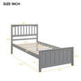 thumbnail image 3 of Gzxs Bed Frame Twin size with Headboard, Footboard, Wood Slat Support, No Box Spring Needed, Gray, 3 of 9
