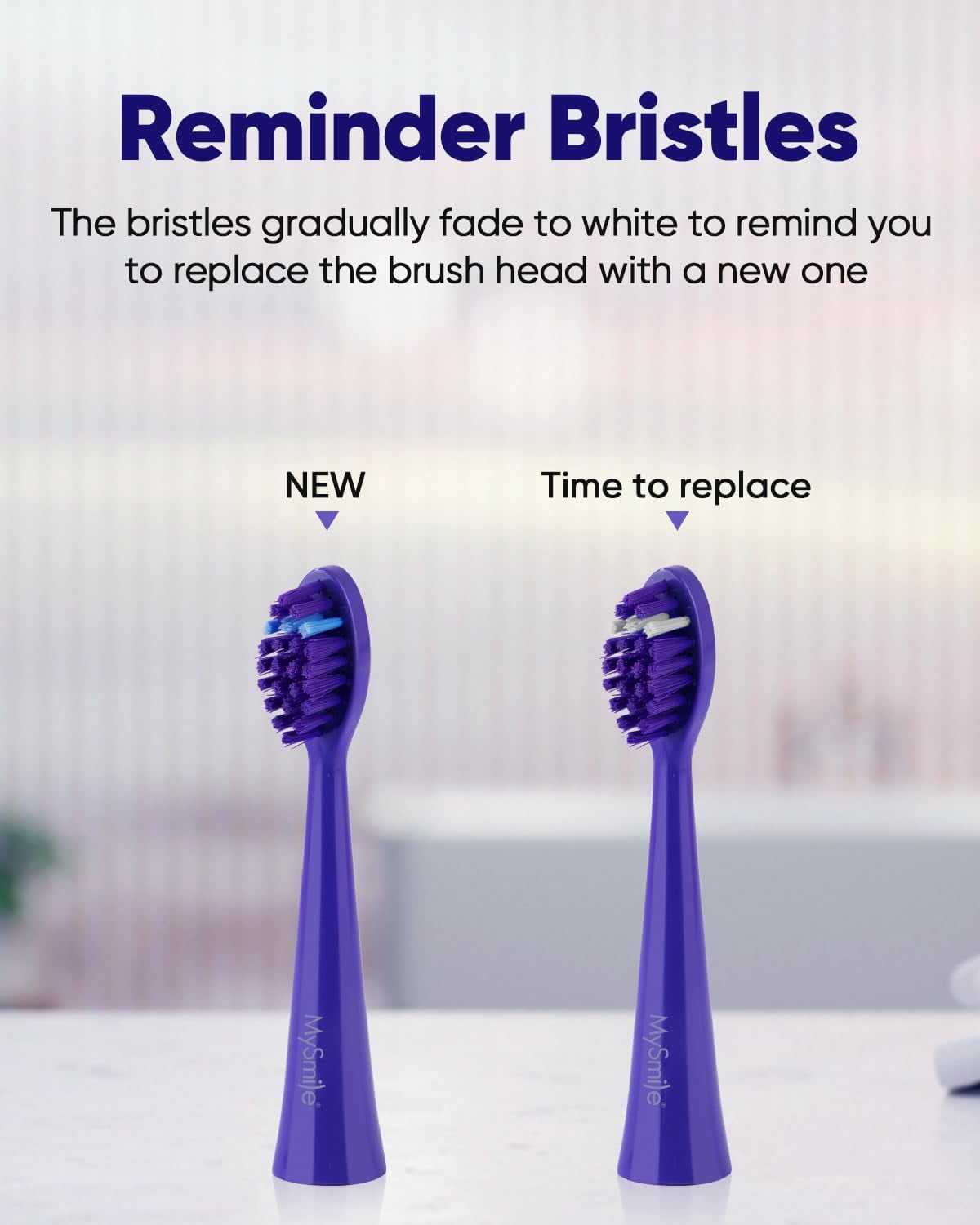 MySmile DY156 Sonic Electric Toothbrush for Adults, 45000 VPM Powered Toothbrush Rechargeable, IPX7 Waterproof, 5 Modes, 2 Mins Smart Timer, 60 Day Battery Life, 3 Tooth Brush Heads, Violet