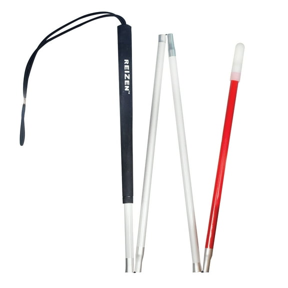 EUROPA Folding Aluminum Cane -4 Section - 38 inches