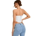 thumbnail image 2 of LELINTA Women Ladies Tube Top Sexy Overbust Corset Bustier Plus Size Body Shaper Top Sleeveless Slim Backless Corset Tops, 2 of 8