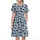 thumbnail image 1 of Fotbe black Skull white Vestido Largo de Moda para Mujer, Vestido Tipo Camiseta con Manga Corta y Estilo Casual a Rayas y Bloques de Color, 1 of 6