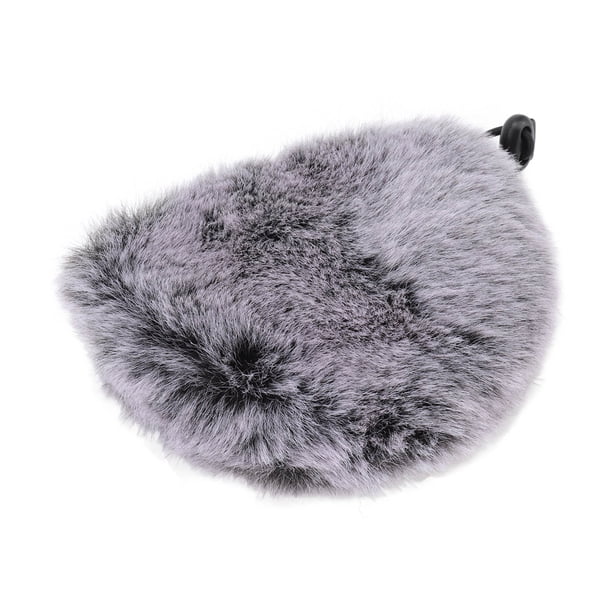 Manguito De Parabrisas Peludo Para Micrófono, Diseño De Banda Elástica De Felpa Suave, Cubierta De Viento Para Micrófono, Fácil Instalación, Reducción De Ruido Del Viento,