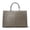 grey, variant on Genuine Cowhide Women Tote Bag, Glossy Crocodile Embossed Metal-Ring Top-Handle Crossbody Purse