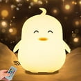 thumbnail image 1 of Luz de noche Pingüino grande Oso de fresa Luz de noche para bebés Luz multicolor con control remoto, 1 of 5