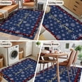 thumbnail image 5 of 4'x6' Area Rugs, Navy Blue Snowflake Christmas Indoor Outdoor Area Rug for Living Room Bedroom, Xmas Red Plaid Washable Bathroom Rugs Kitchen Floor Carpet Mats Home Decor Aesthetic, 5 of 8