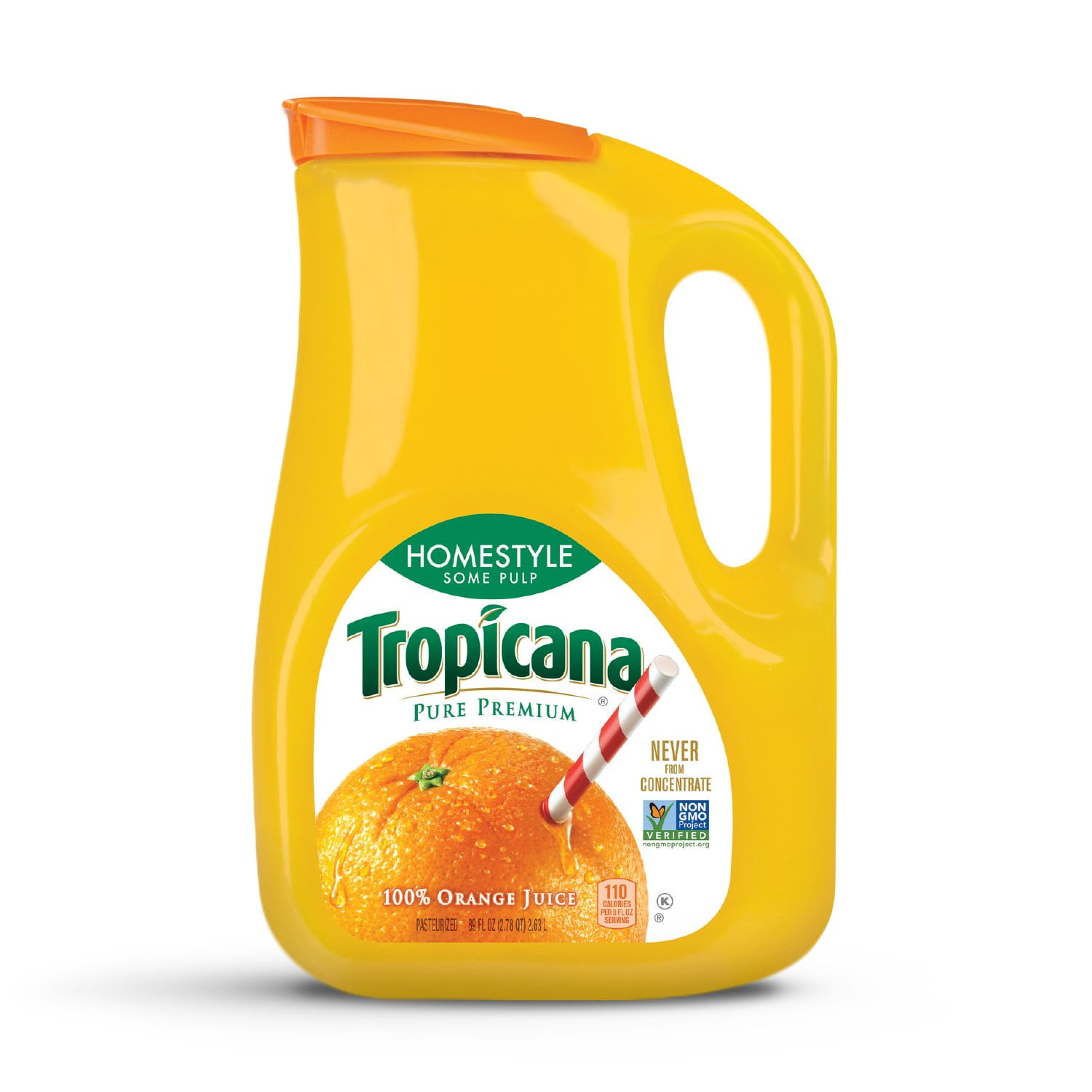 Tropicana, Orange Juice, Homestyle, Some Pulp, 89 Oz