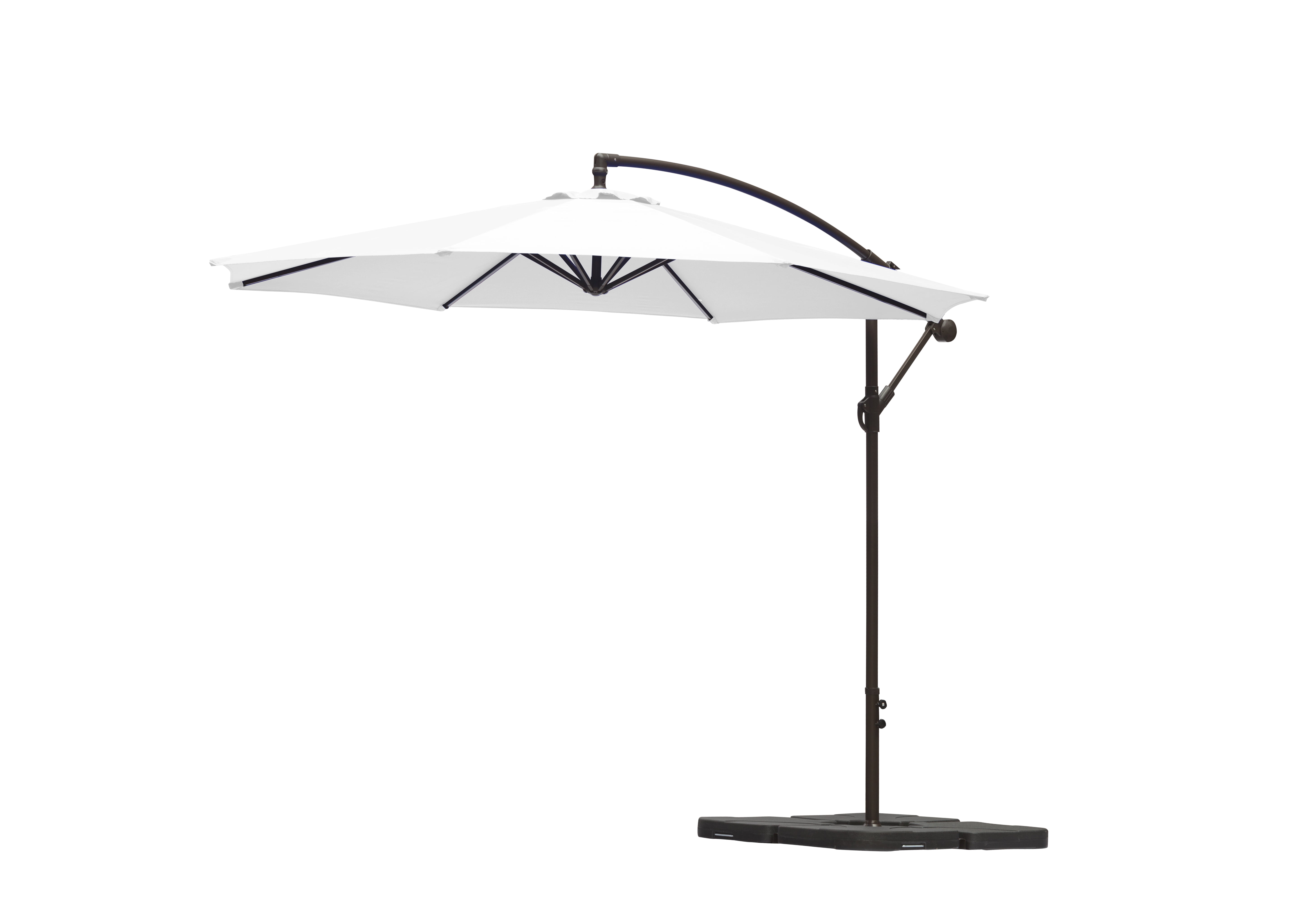 Bally 10 Ft Cantilever Hanging Patio Umbrella White Walmart Com Walmart Com