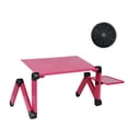 thumbnail image 2 of Mesa para computadora portátil Soporte para computadora portátil ajustable de 15 kg Soporte para computadora plegable de metal 360 °, Rosa roja, Ventilador de enfriamiento sidaley EL002596-04, 2 of 2