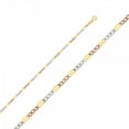thumbnail image 1 of 14K Gold 3C 3.2 mm Stamped Figaro 3+1 Chain :  22", 1 of 4