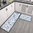thumbnail image 2 of Pioneer Flower Floral Print Pattern Kitchen Rugs Sets Of 2,Anti Fatigue Kitchen Mat Rugs Non Slip Washable,Decorative Kitchen Floor Mats for Kitchen,Sink,Laundry,17"X30"+17"X47", 2 of 7