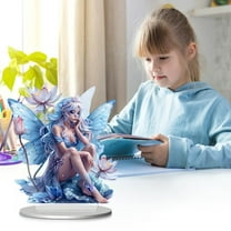 CREATITOY Christmas Acrylic Goddess Ornament, Elegant Tabletop Decor Festive Design, Perfect for Home Living Room Decor, Xmas Holiday and Festive Supply