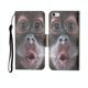 thumbnail image 1 of Funda de piel con tapa horizontal y diseño pintado para iPhone 6 Plus (orangután), 1 of 5