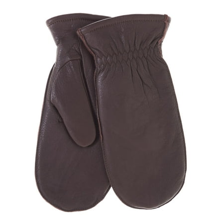 Pratt and Hart Women's Winter Deerskin Leather Mittens with Finger