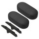 thumbnail image 1 of Estuche duro para gafas Uxcell, paquete de 2, estuche grande de cuero PU, organizador de gafas de sol con grano de lichi, negro, 1 of 7