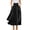 Black, variant on Women's Pink High Waisted Bohemian Maxi Skirt, Side Slit Flowy with Pockets