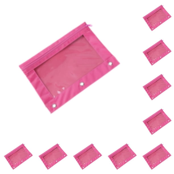Matsuzay Bolsa portátil con cremallera para almacenar archivos y documentos Artículos fáciles de organizar Bolsa para documentos Rosa Rosa 10Conjunto